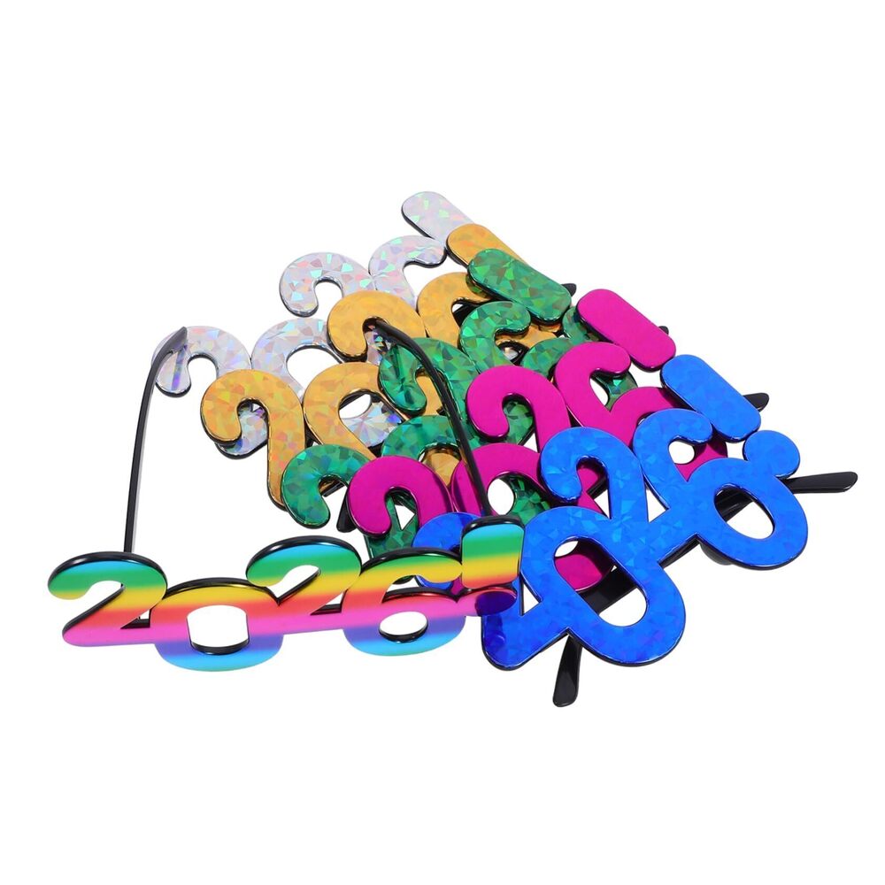 8911 2026 New Year Party Glasses - Fun Colorful Eyewear for Adults Perfect